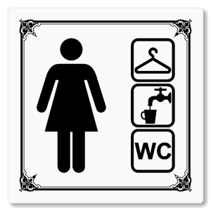 Šatna ženy, wc, 100x100mm, bílá, Nebraska